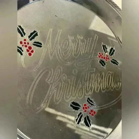 International Silver Christmas Serving Platter - Picture 5 of 5